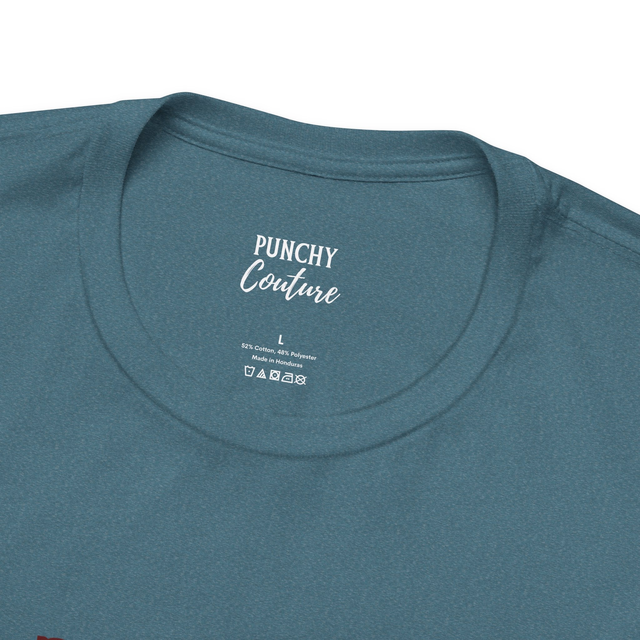 Blue t-shirt with Punchy Couture brand